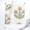 Rustic Floral Beige Green Botanical Flowers Earth Tone Farmhouse Block Print Boho Custom Printed Fabric by Spoonflower Various Fabrics by the Yard or Fat Quarter